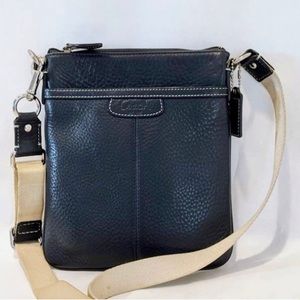 COACH 42206 PENELOPE NAVY PEBBLED LEATHER CROSSBODY